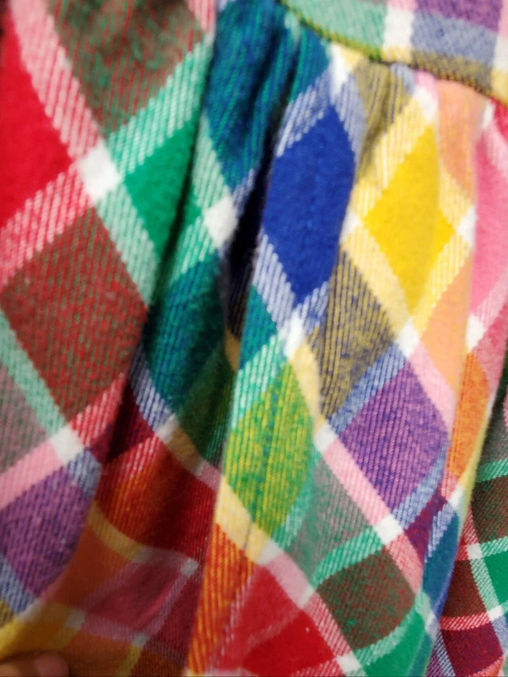 Hanna Andersson Multicolor Soft Cotton Plaid Dress Side Pockets Size 130 7-9yrs
